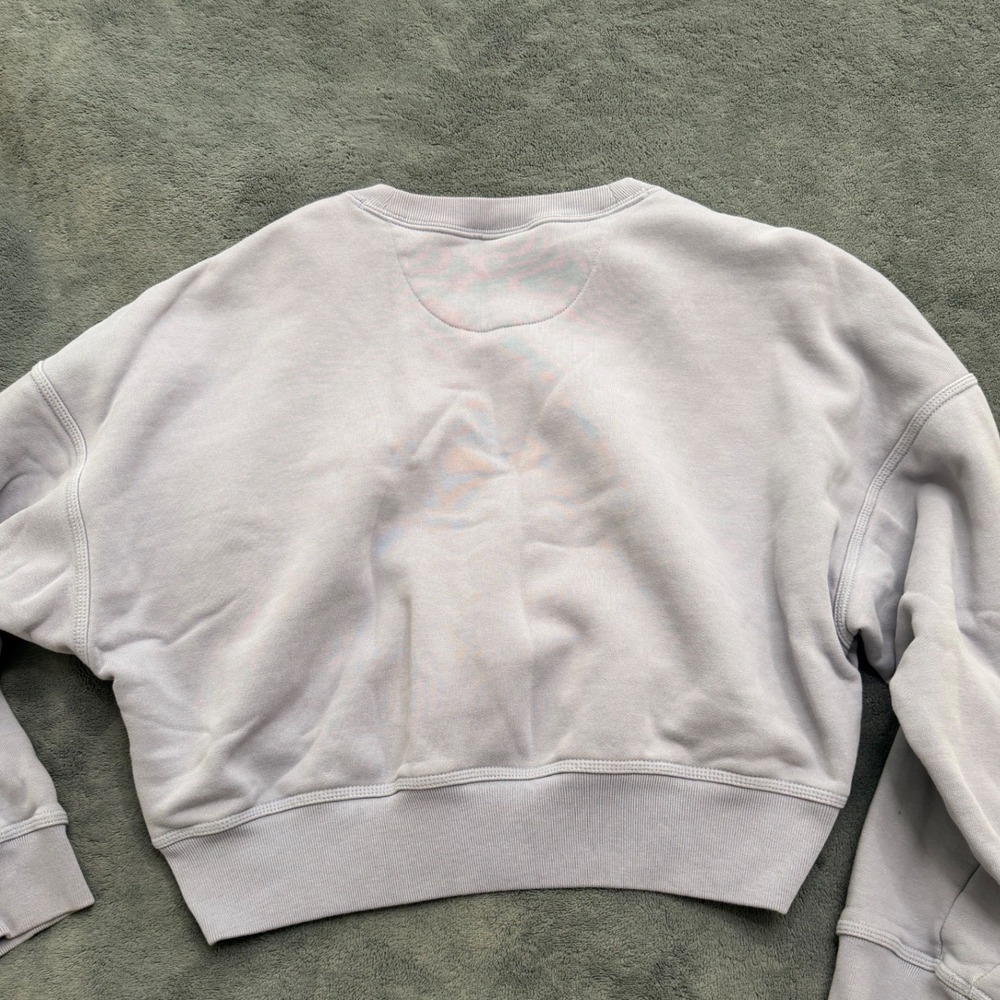 Adidas Cropped Sweatshirt Women Medium Lavender Purple Vintage cropped - Picture 7 of 7